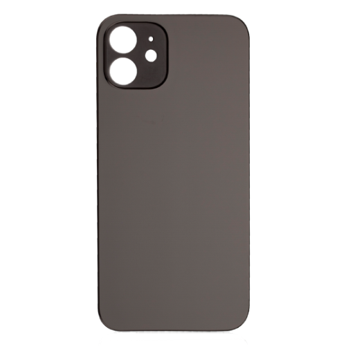 Back Glass Compatible for iPhone 12 (Large Camera Hole) (Aftermarket) - Black